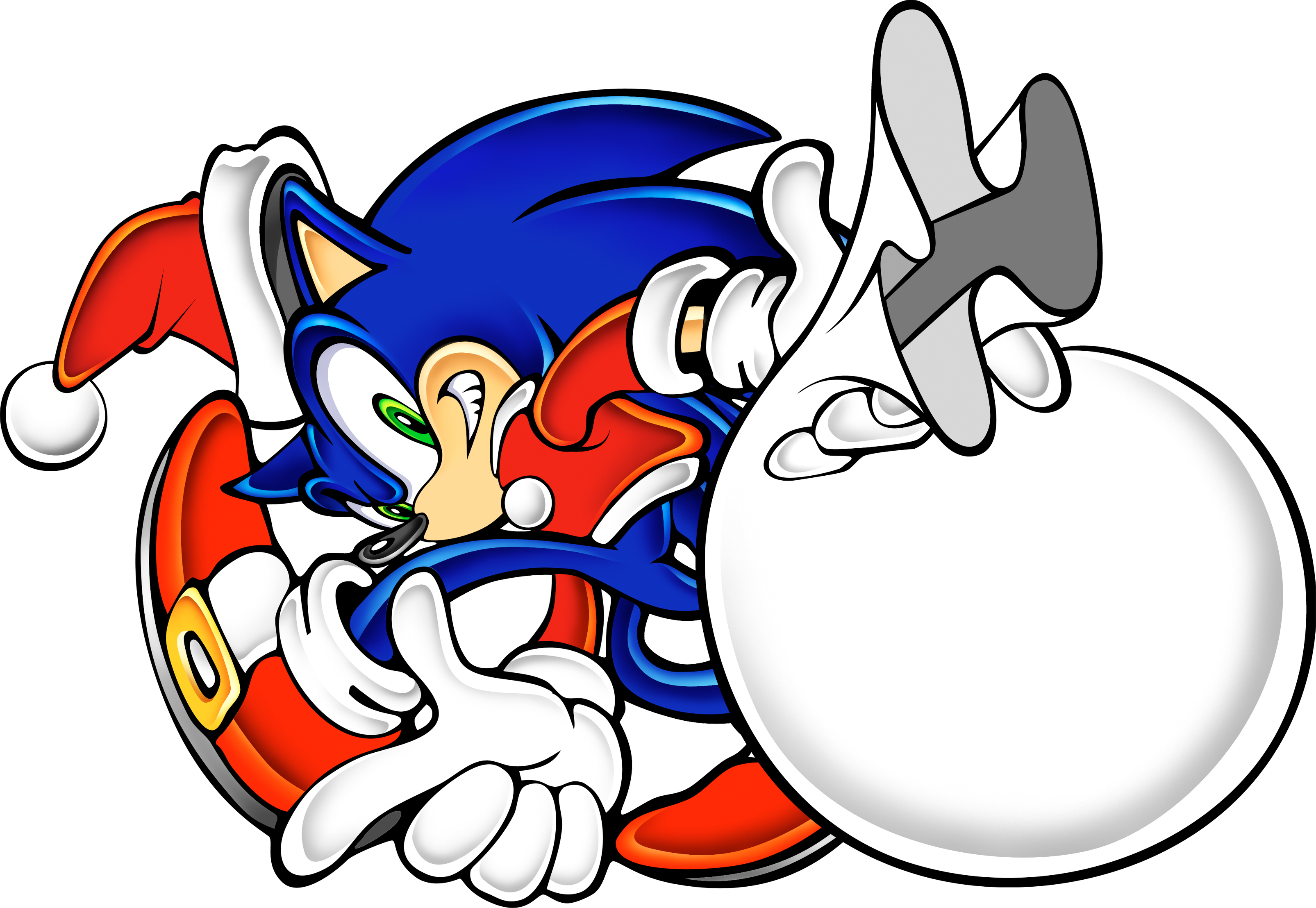 Sonic Adventure - Xmas Signature - Sonic Adventure Sonic Pose (3211x2216)