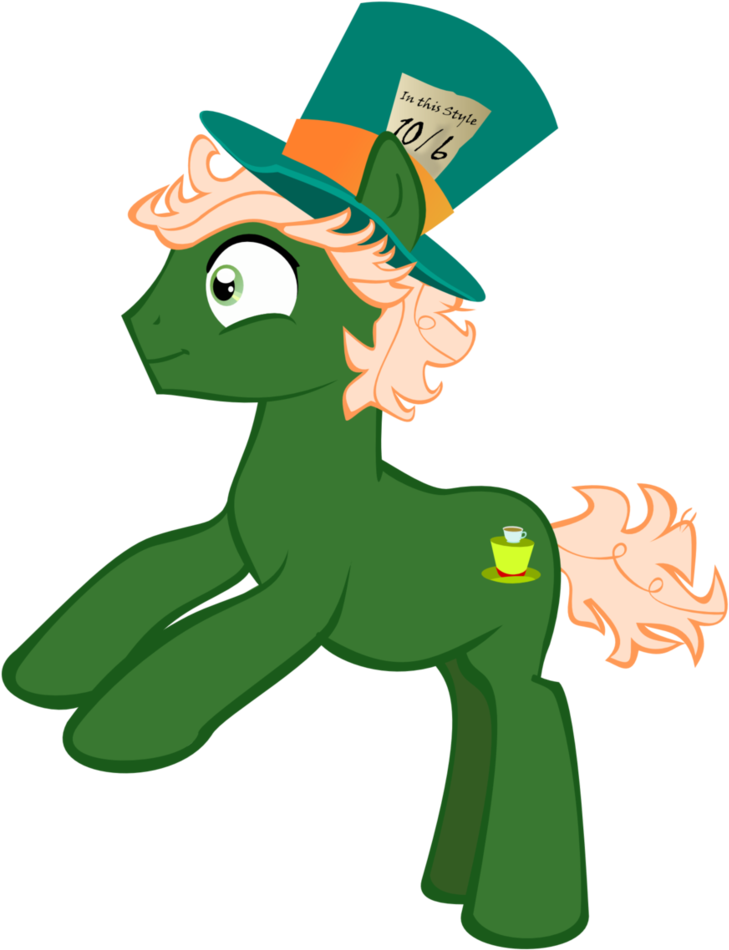 Mad Hatter Pony Oc By Gingerdoodle - My Little Pony Mad Hatter (752x1063)