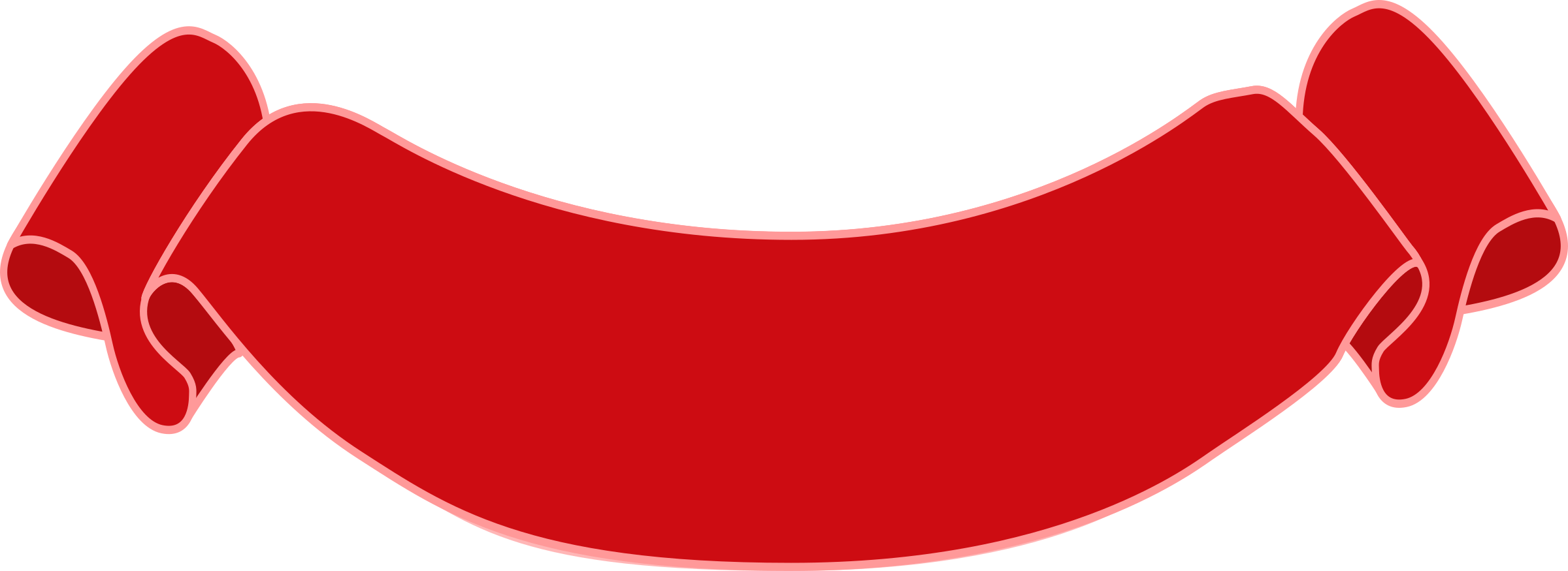 Red Clip Art - Bandeirola Vermelha Png (2400x875)