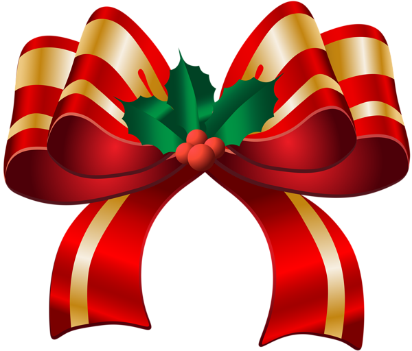 Christmas Red Bow Transparent Png Clip Art Image Christmas - Christmas Bows (600x512)