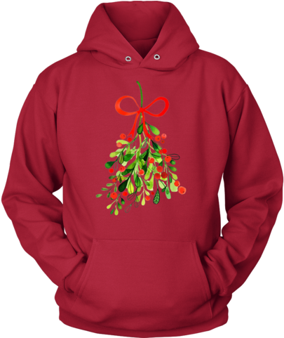 Christmas Unisex Sweatshirt Hoodie Mistletoe Magic - Jack Daniels Hoodie Red (480x480)