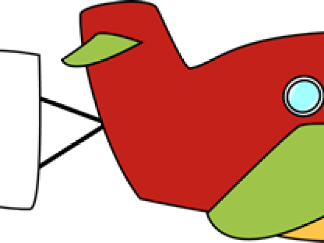 Airplane With Banner Clipart - Plane With Banner Clipart (640x480)