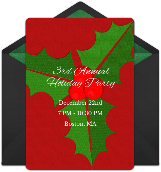 Mistletoe Online Invitation - Christmas Lights (650x650)