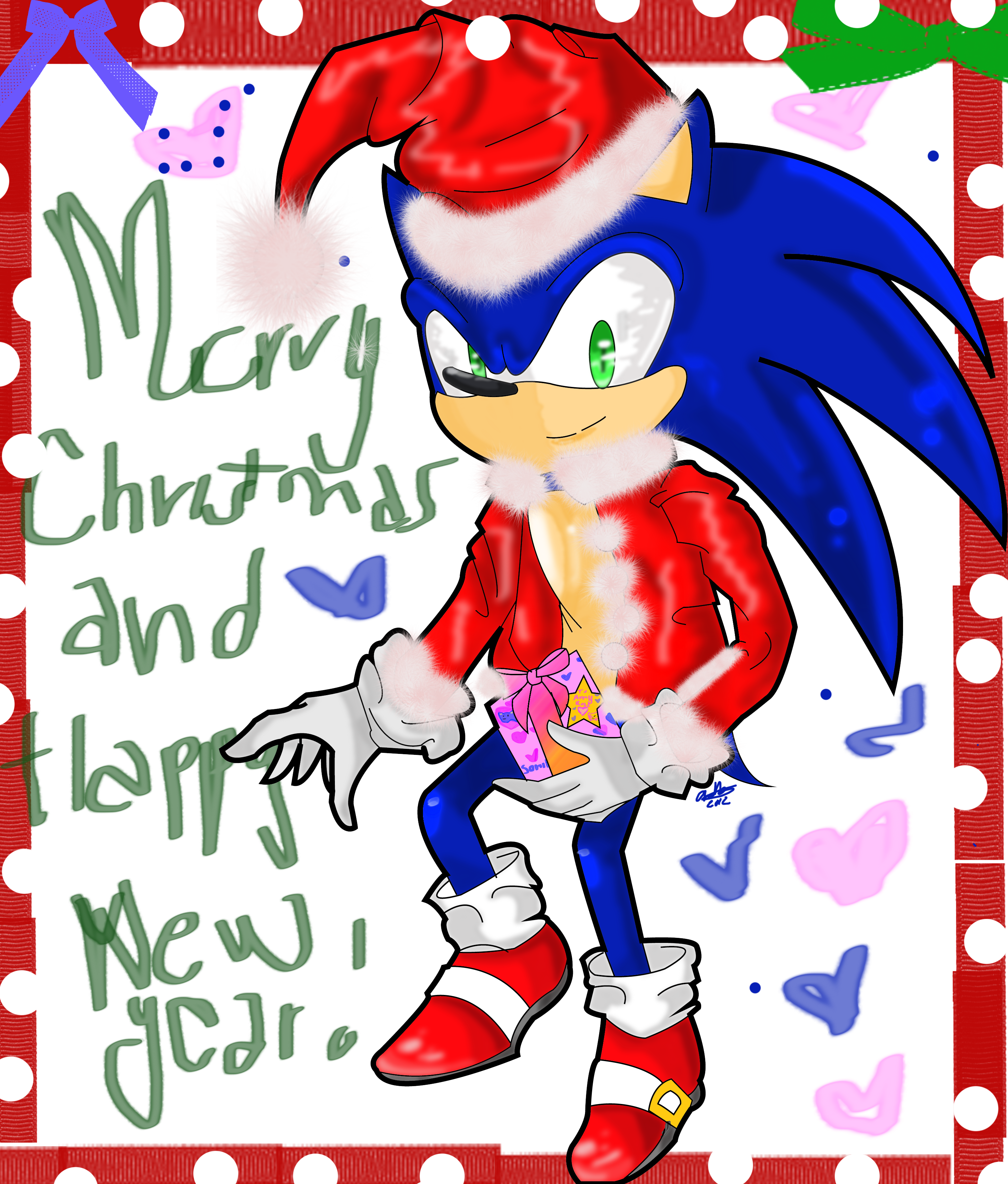 Merry Christmas For Sonic Fans The Hedgehog Know - Cartoon (2986x3507)