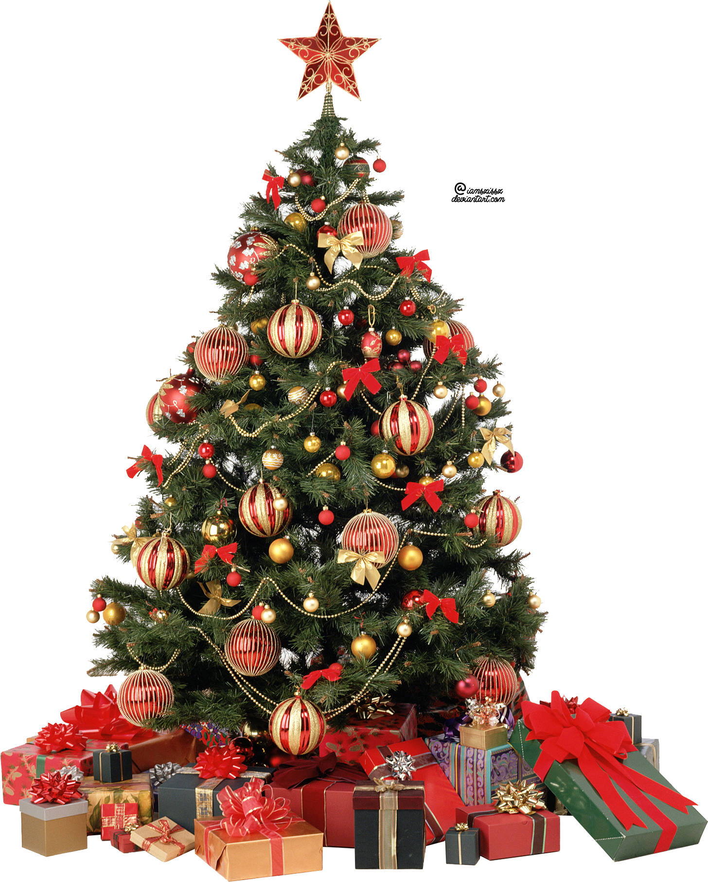 Image - Christmas Tree Decorations With Gifts (1456x1812)