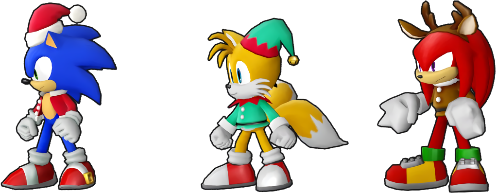 Christmas Characters By Supersilver1242 - Sonic Runners Sonic Christmas (1200x400)