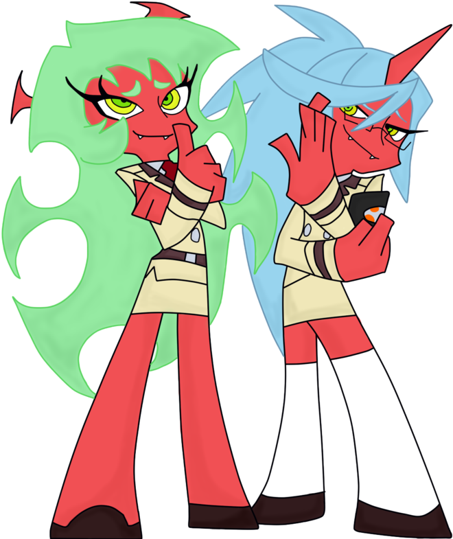 Partners In Crime - Panty And Stocking Demon Sisters (900x784)