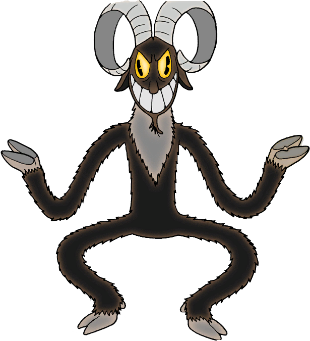Goat Attack By Galacticattorney - Cuphead The Devil Goat (626x717)