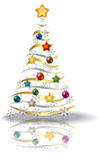 Transparent Christmas Gold Tree Png Picture - Árvore De Natal .png (383x600)