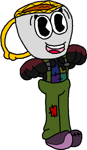 Cuphead ~ Cutlery Oc Teacaprio - Parry Cuphead Oc (341x584)