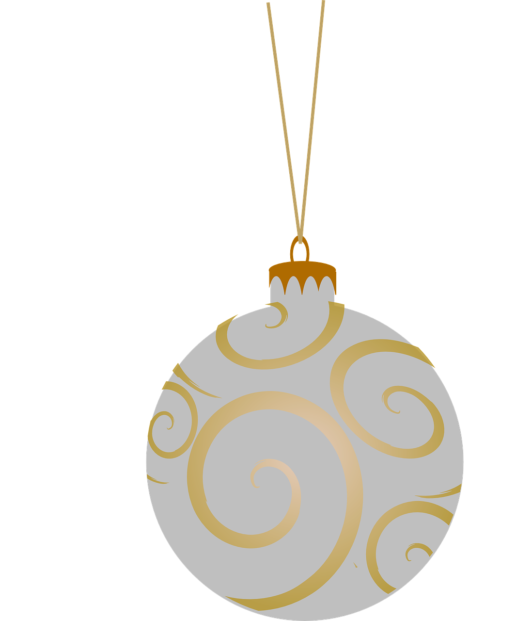 How To Draw A Christmas Ball, Bauble - Silver Christmas Ornament No Background (1098x1280)