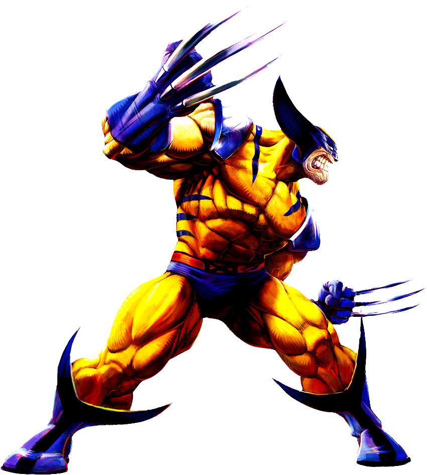 Wolverine Clipart Marvel - Wolverine Marvel Vs Capcom (880x950)