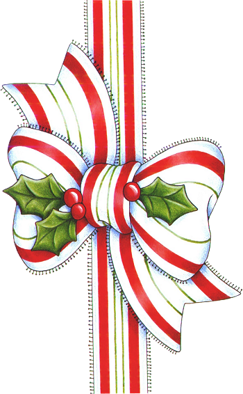 Christmas Bow And Holly • - Fondos De Navidad (350x566)