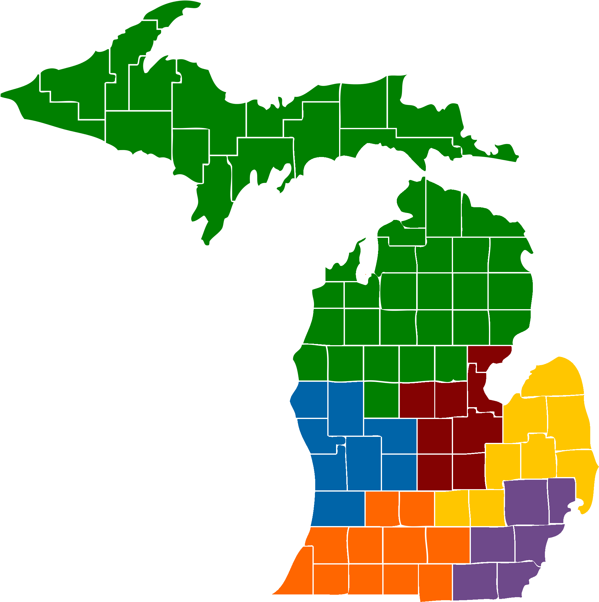 Green Us Map Silhouette Png Best Free Us Map Silhouette - Michigan Voting Results 2016 (2000x1999)