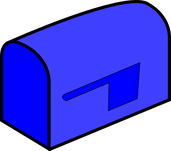 Blue Mailbox Clip Art At Clkercom Vector Online Royalty - Blue Mailbox Clipart (600x531)