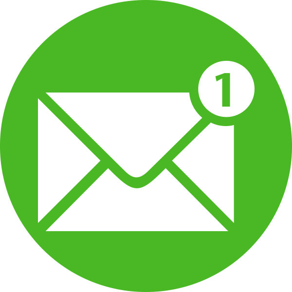 Communication Email Icon - Green Email Icon Png (600x600)