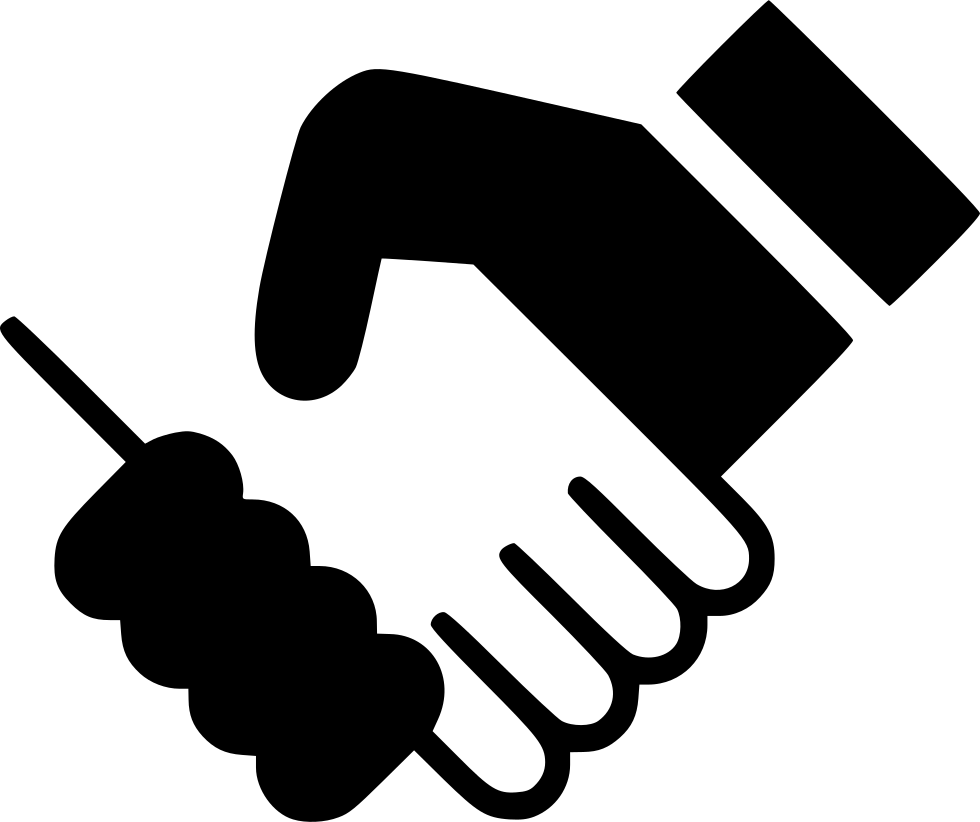 Shaking Hands Handshake Handshaking Hand Deal Business - Hand Shake Vector Logo (980x822)