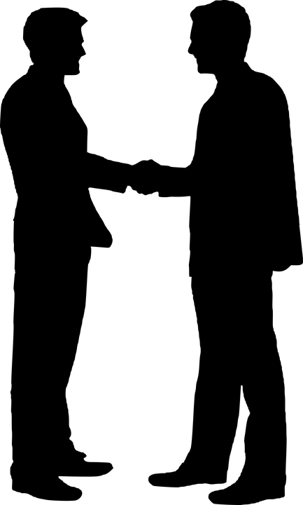 Silhouette, Shaking, Hands, Business, Partners, Hand - People Shaking Hands Silhouette (433x720)