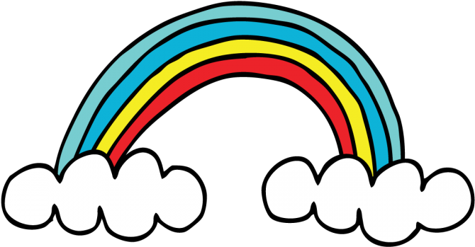 Rainbow Slide - Temporary Tattoos Png (700x700)