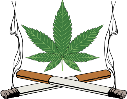 Marijuana Clipart Tobacco Leaf - Marijuana Leaf (433x339)