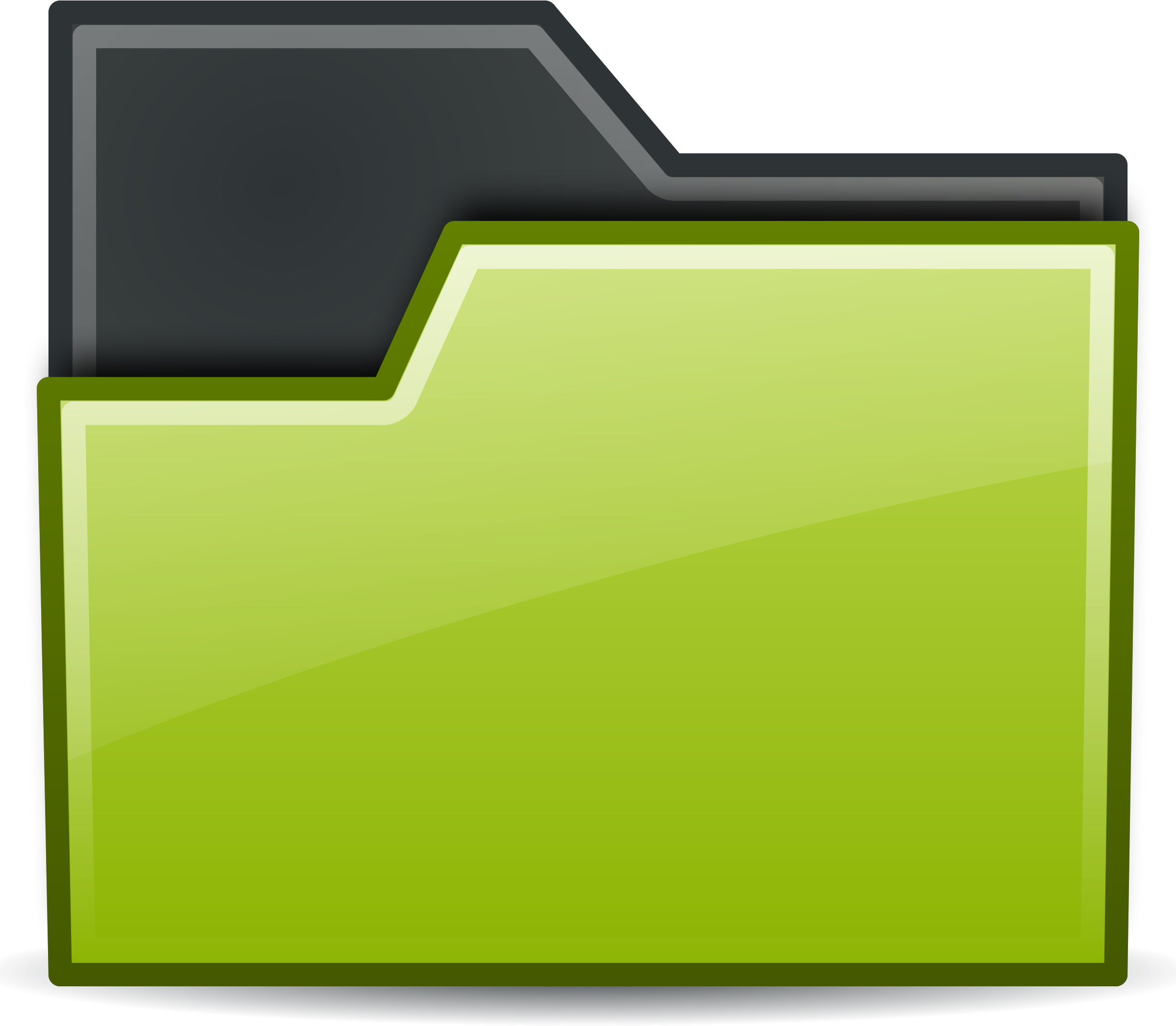 Clipart Rodentiaicons Foldergreen - Folder Icon Green (2400x2094)