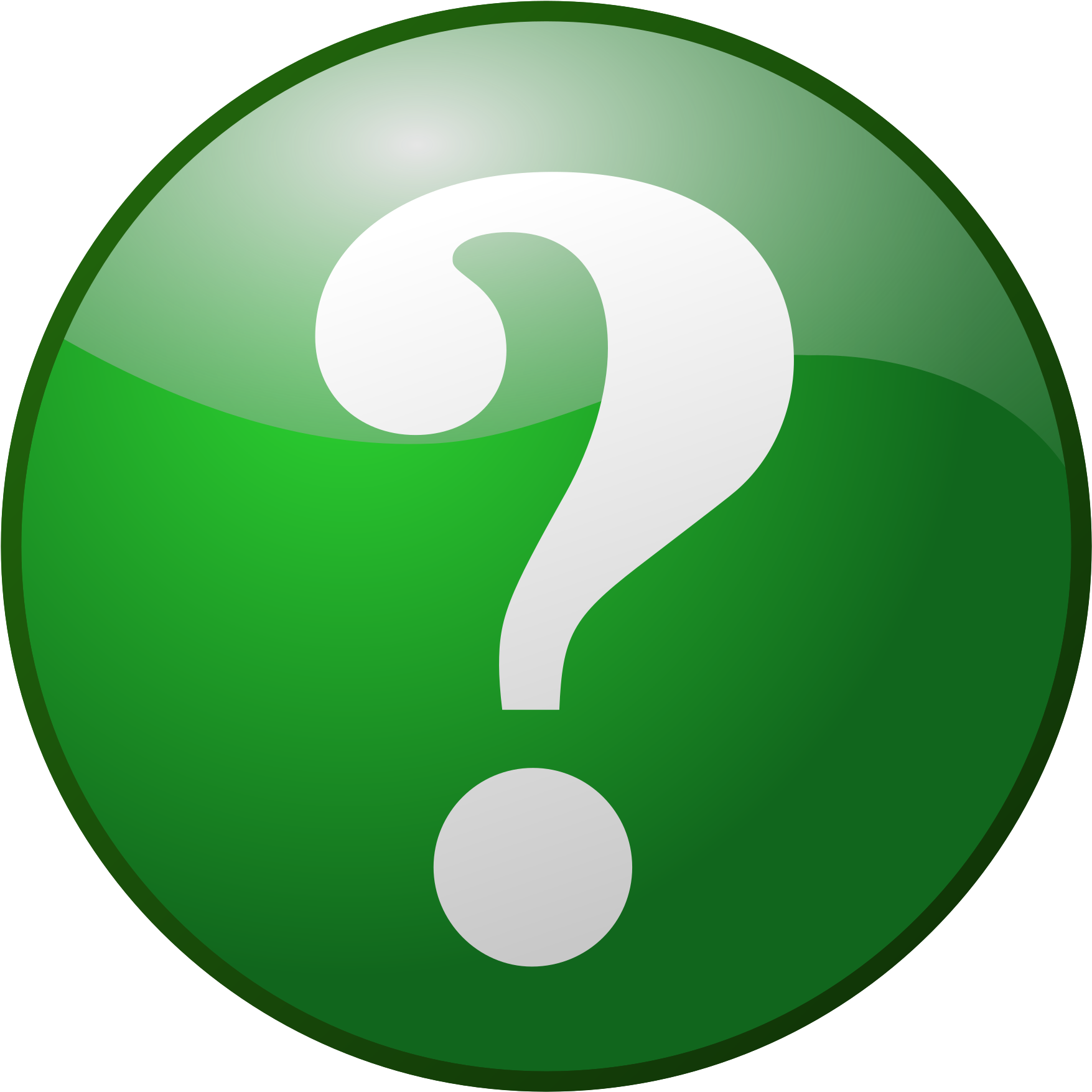 Circle Email Icon Download - Green Question Mark Icon (1754x1754)