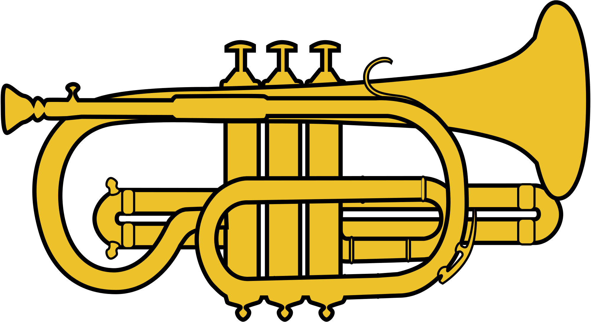 Open - Cornet Clipart (2000x1090)