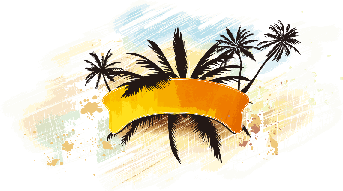 Hawai Playas De Miami Beach - Png Watercolor Palm Tree (1143x636)