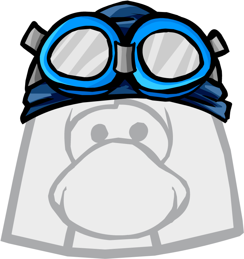 Swim Cap And Goggles Club Penguin The Flip (841x841) Png Clipart