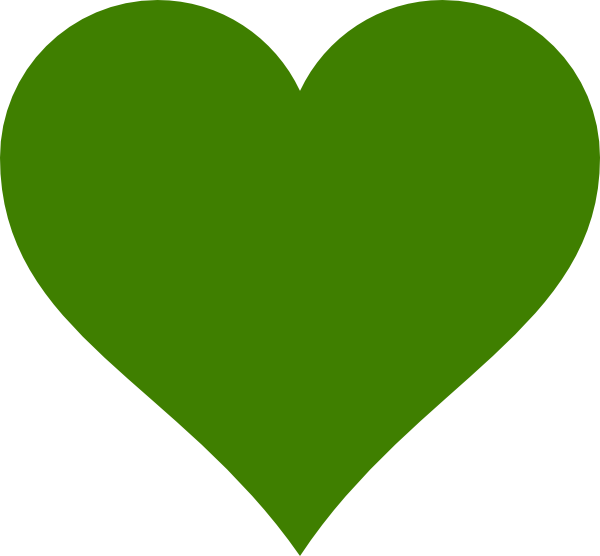 Green Heart Vector Png (600x556)