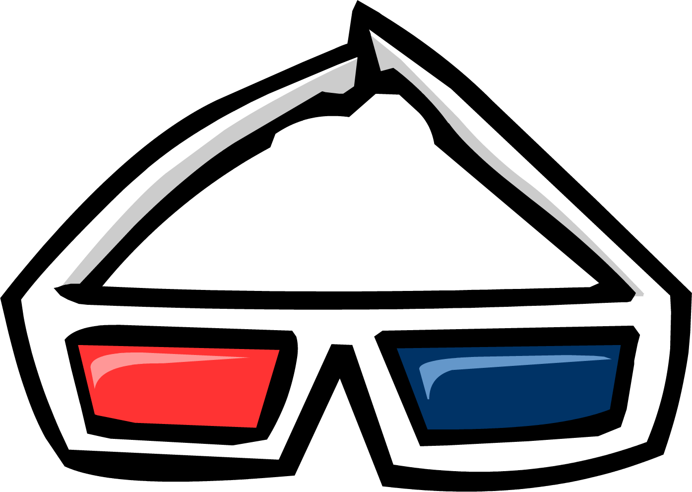 3d Glasses - Club Penguin Golden Items (1395x991)