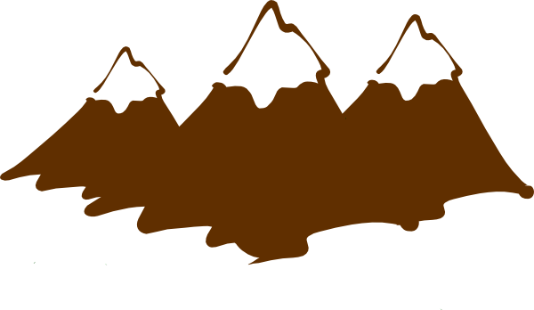 Mountains Clipart Black And White (600x348)