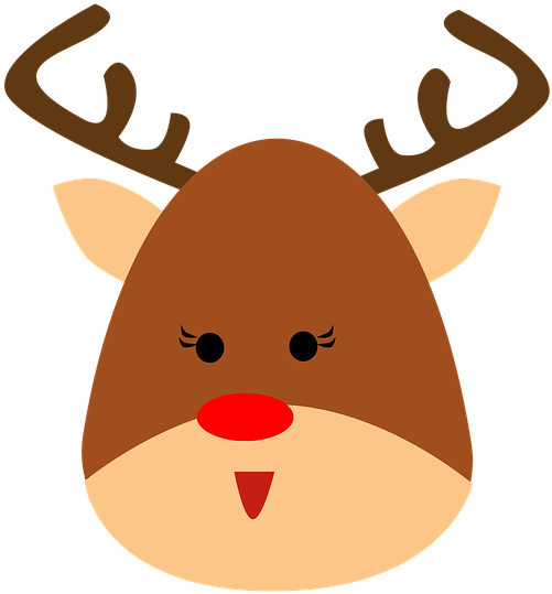 Reindeer Antlers Clipart 9, Buy Clip Art - Renos De Navidad Animados (556x720)
