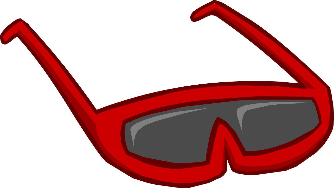 Red Sunglasses - Png - Club Penguin Rookie Glasses (1318x742)