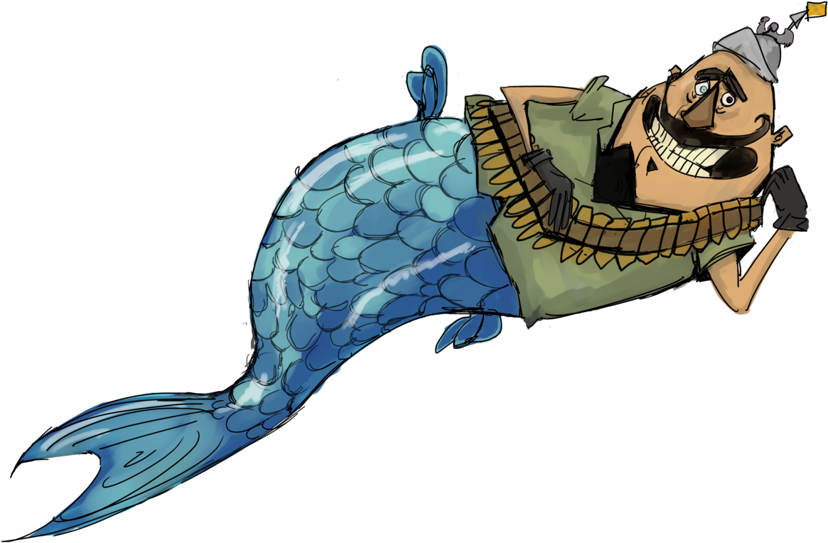 “he Can Swim ” - Illustration (1280x1280)
