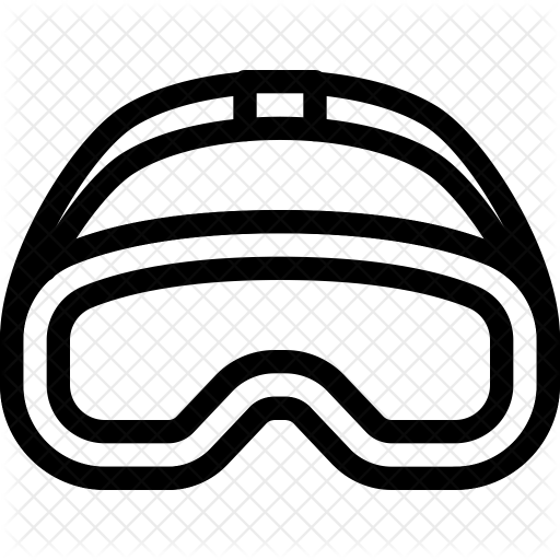 Ski Goggles Icon - Line Art (512x512)