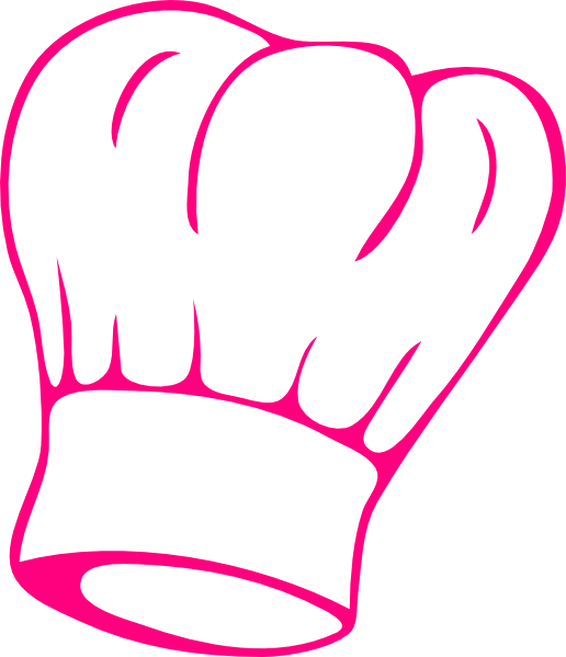 Chef Hat Clip Art At Clker - Pink Chef Hat Clip Art (516x599)