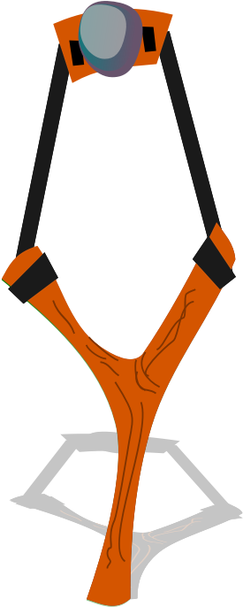 Free To Use &, Public Domain Slingshot Clip Art - Slingshot (284x685)