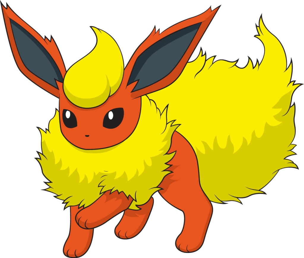 Pokemon Eevee Silhouette - Fire Type Eevee (1024x870)