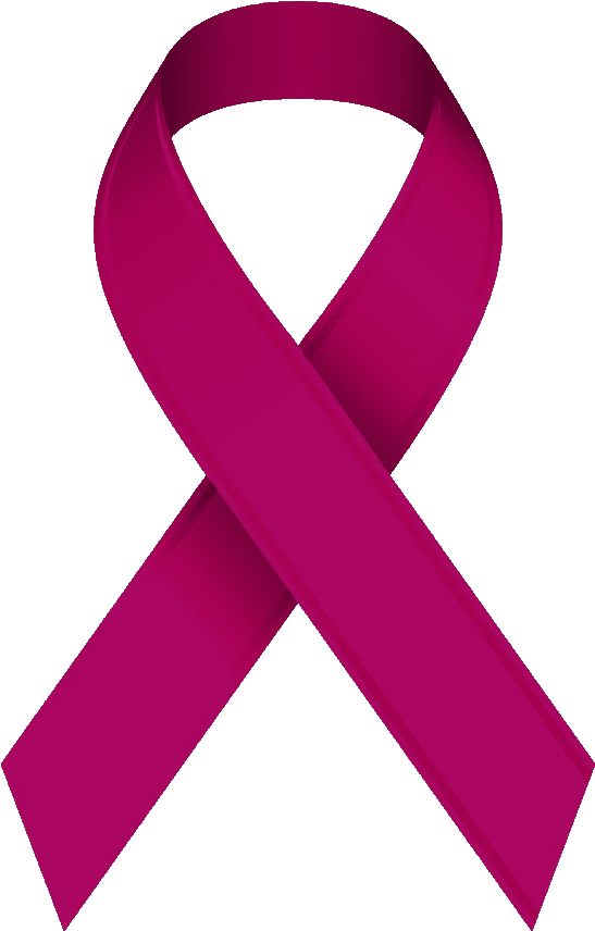 Burgundy Awareness Ribbon Clip Artclip Art Of Awareness - Breast Cancer Awareness Symbol (555x901)