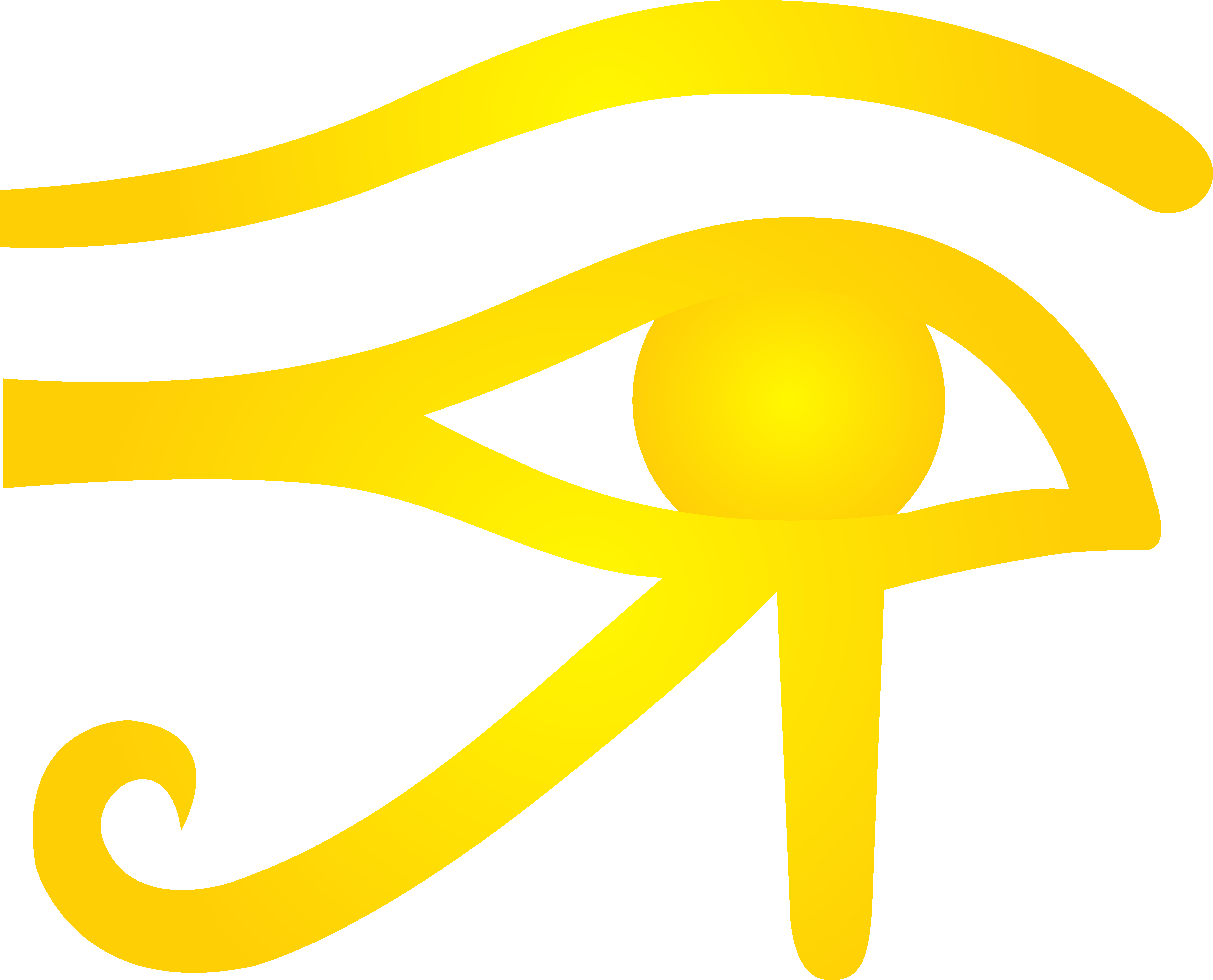 Gold Eye Of Horus Symbol Clipart - Gold Eye Of Horus Symbol Clipart (8537x6900)