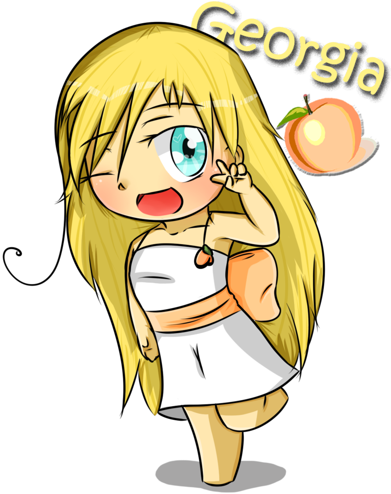A Georgia Peach By Aph-pensacola - Cartoon (795x1004)