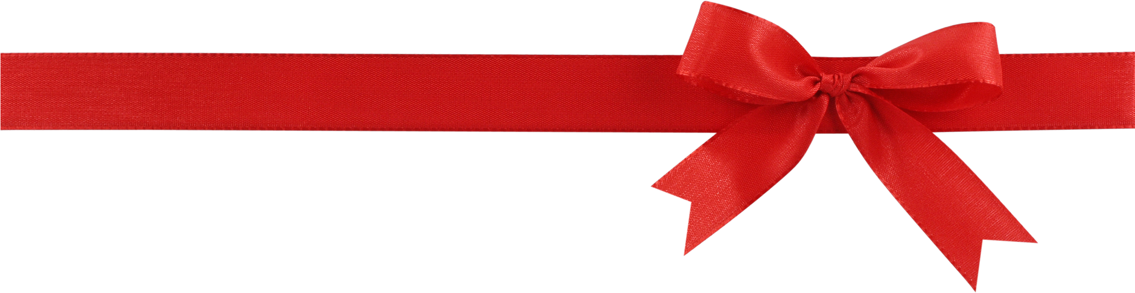 Banner Bow Png Transparent Image - Christmas Ribbon Transparent Background (2270x627)