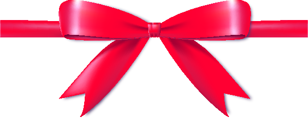 Ribbon Pink Icon - Red Ribbon Vector Png (600x230)