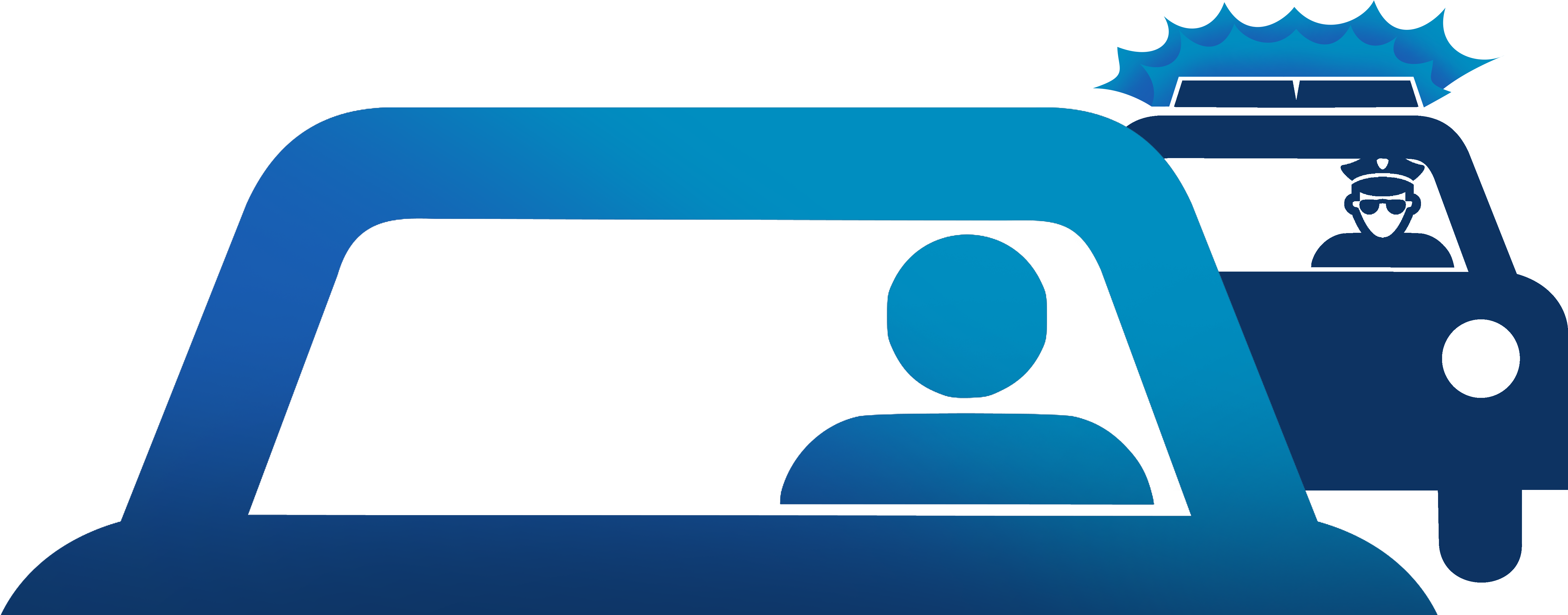 Police Knocking On Door Clipart - Police Pulling Someone Over Clipart (5760x2160)