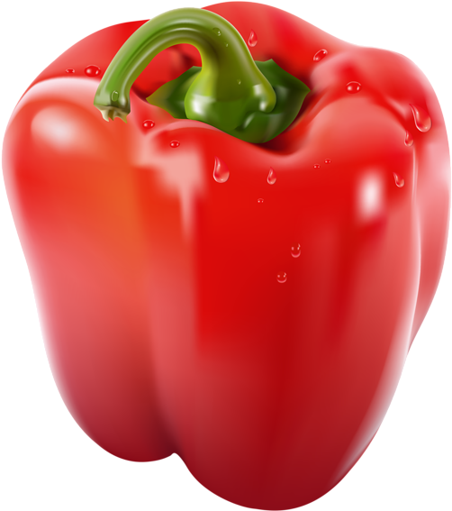 Transparent Red Pepper Png Clipart Picture - Red Bell Pepper Png (536x600)