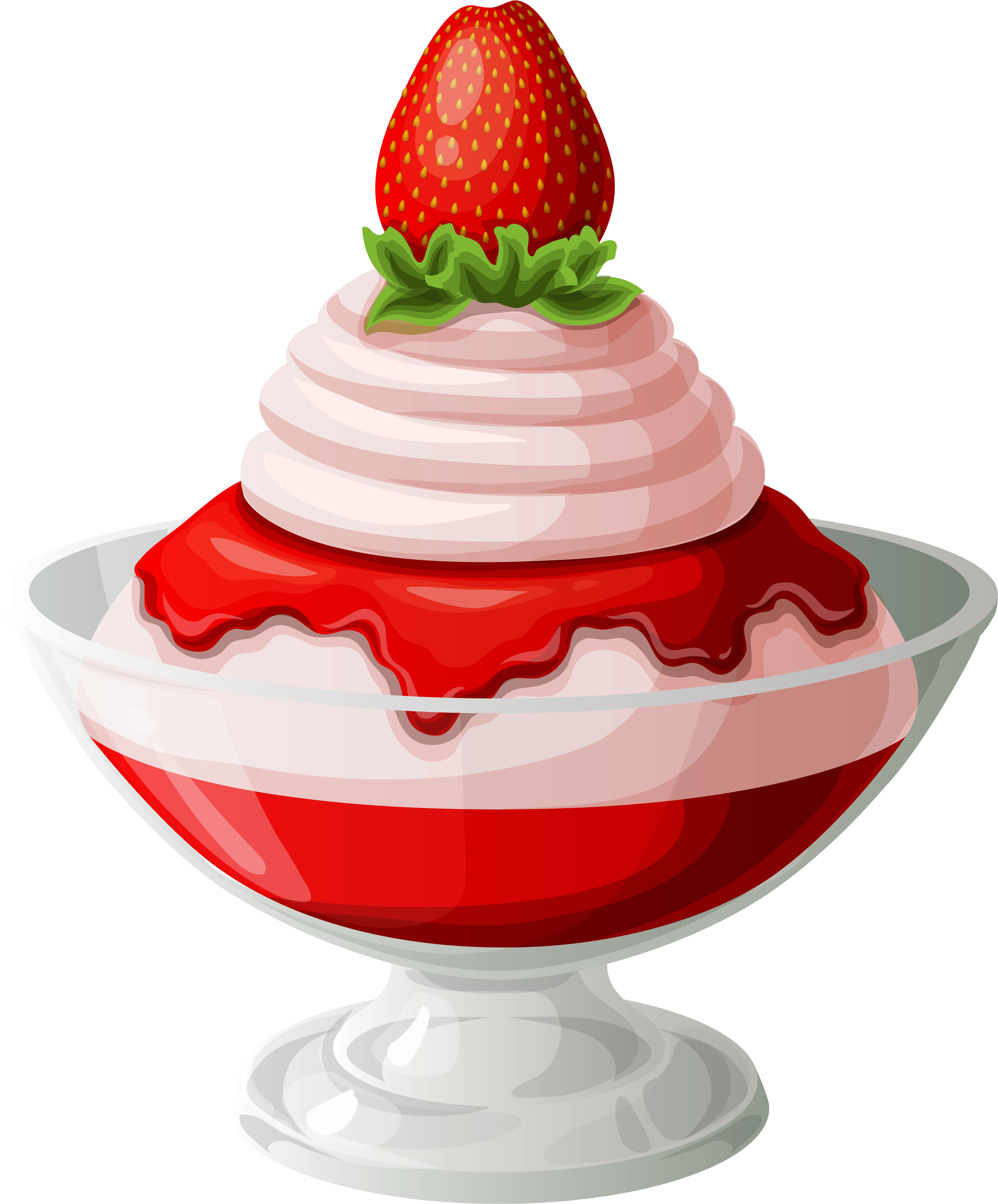 Berry Clipart Strawberries And Cream - Strawberries And Cream Clip Art (3551x4114)
