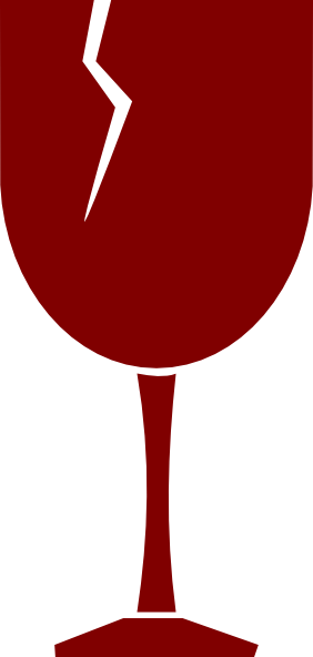 Broken Cup Clip Art At Clker Com Vector Clip Art Online - Broken Wine Glass Clip Art (282x592)