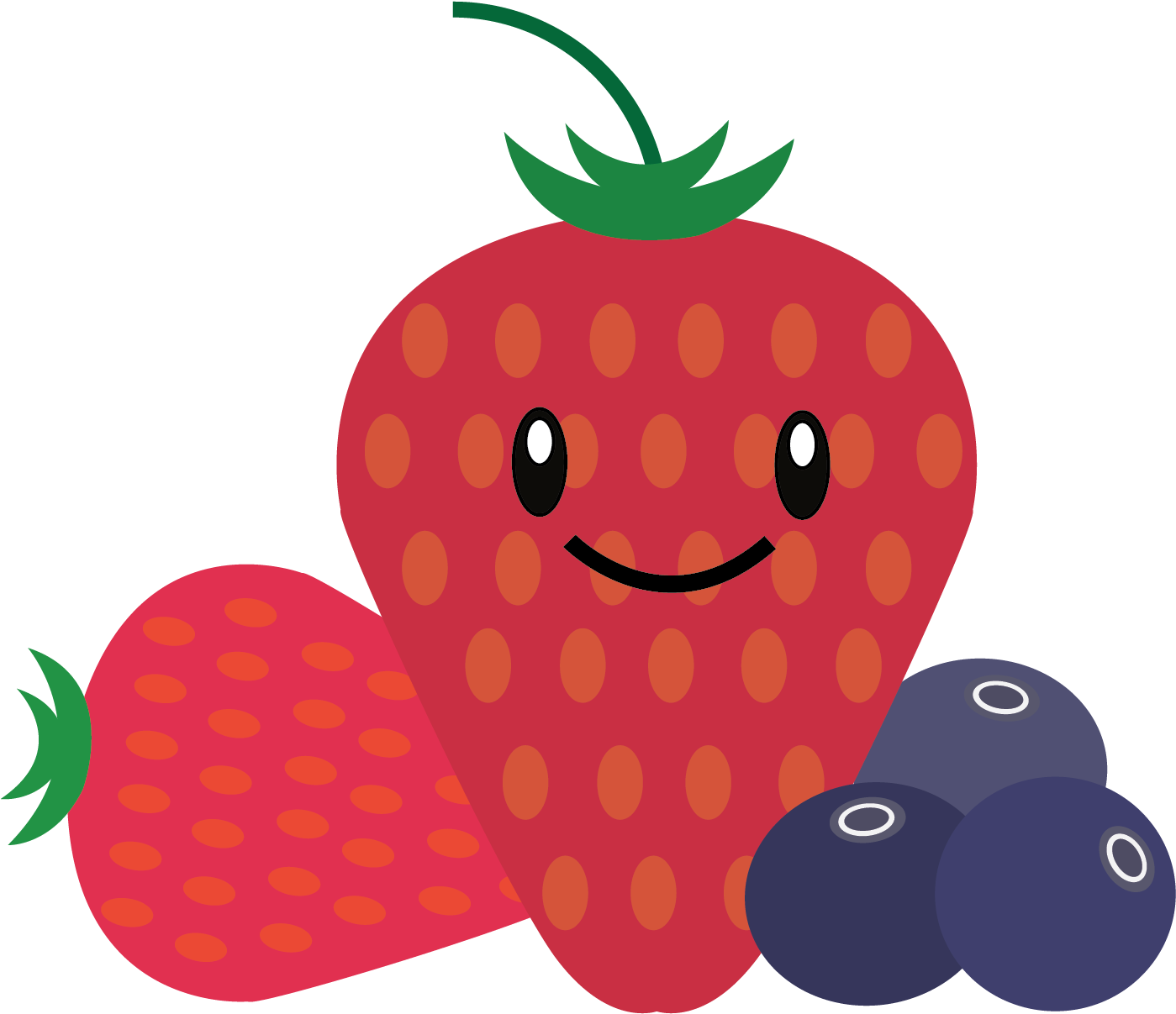 Pineapple Berries Watermelon - Cartoon Berries (1456x2433)