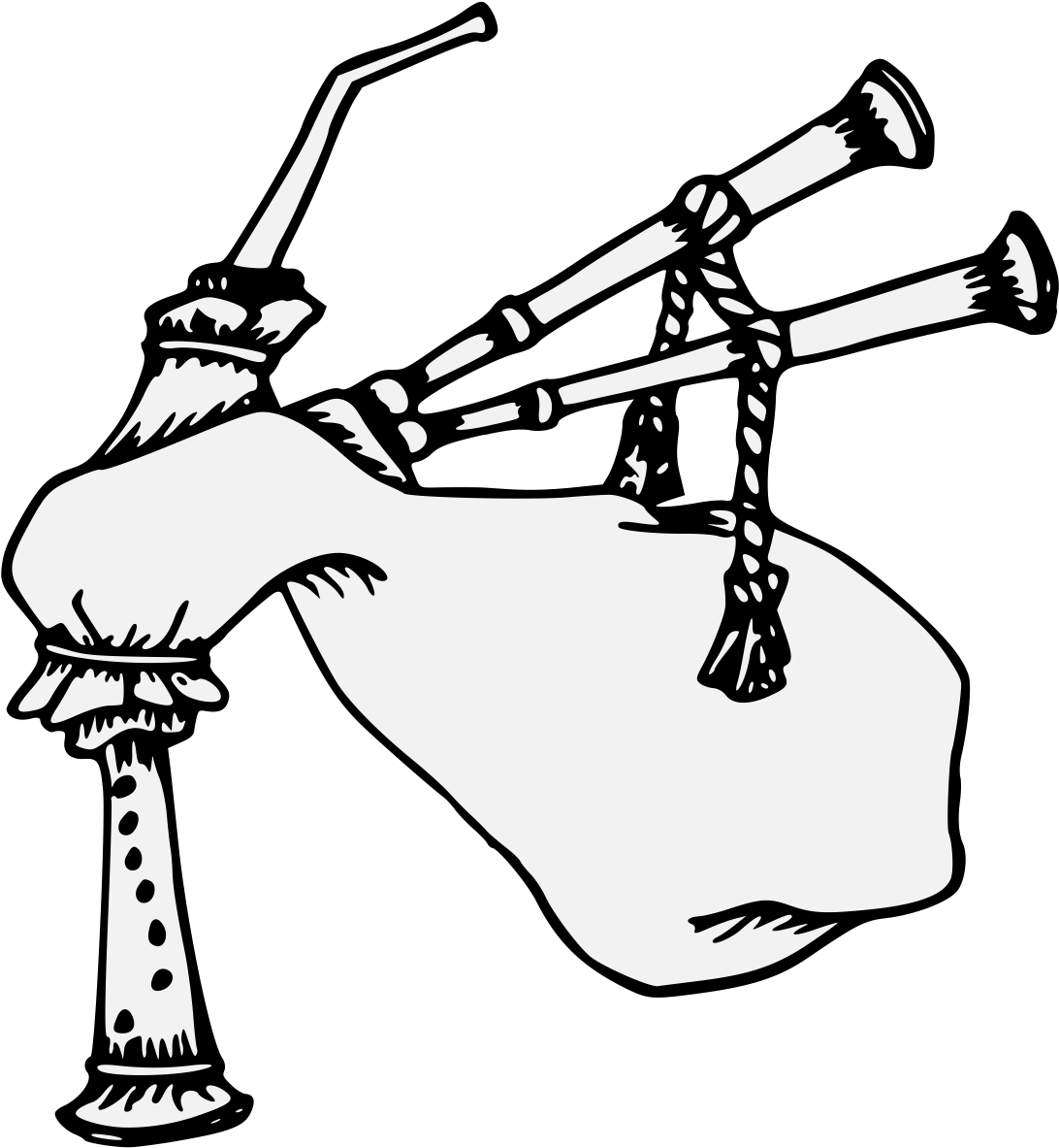 Charge Png, Svg, Pdf - Drawing Bagpipe (1106x1202)